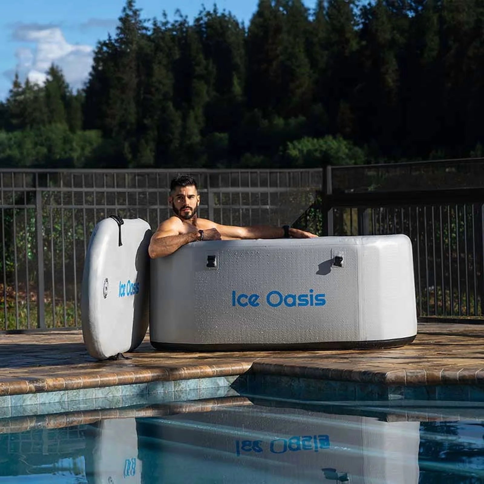 Ice Bath Tub with Water Chiller Compatibility- XL Cold Plunge Tub for Athletes - Outdoor, Portable, Inflatable - Recovery PRO 77" X 28"X 28"