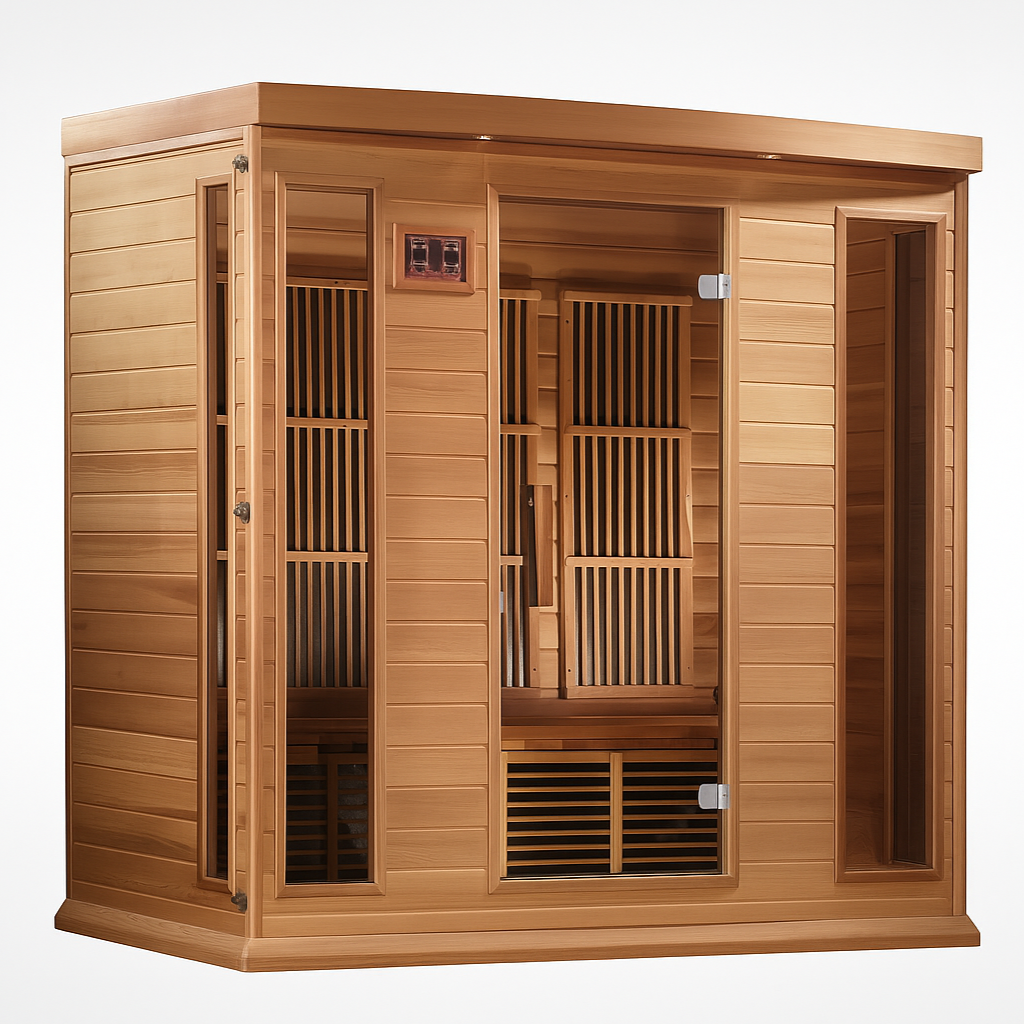 Maxxus 4 - Person Bluetooth Compatible FAR Infrared Sauna in Hemlock