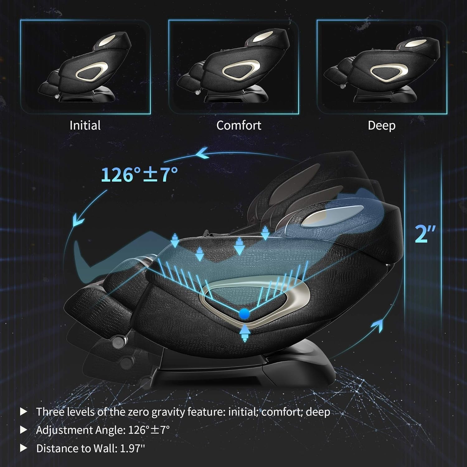 Zero Gravity Massage Chair SL Track, Full Body Air Massage Recliner with Body Scan 3D Robots Hand Waist Heater Foot Roller Thia Yoga for House Office, Brown, 56.69’’ X 33.85’’ X 46.45’’