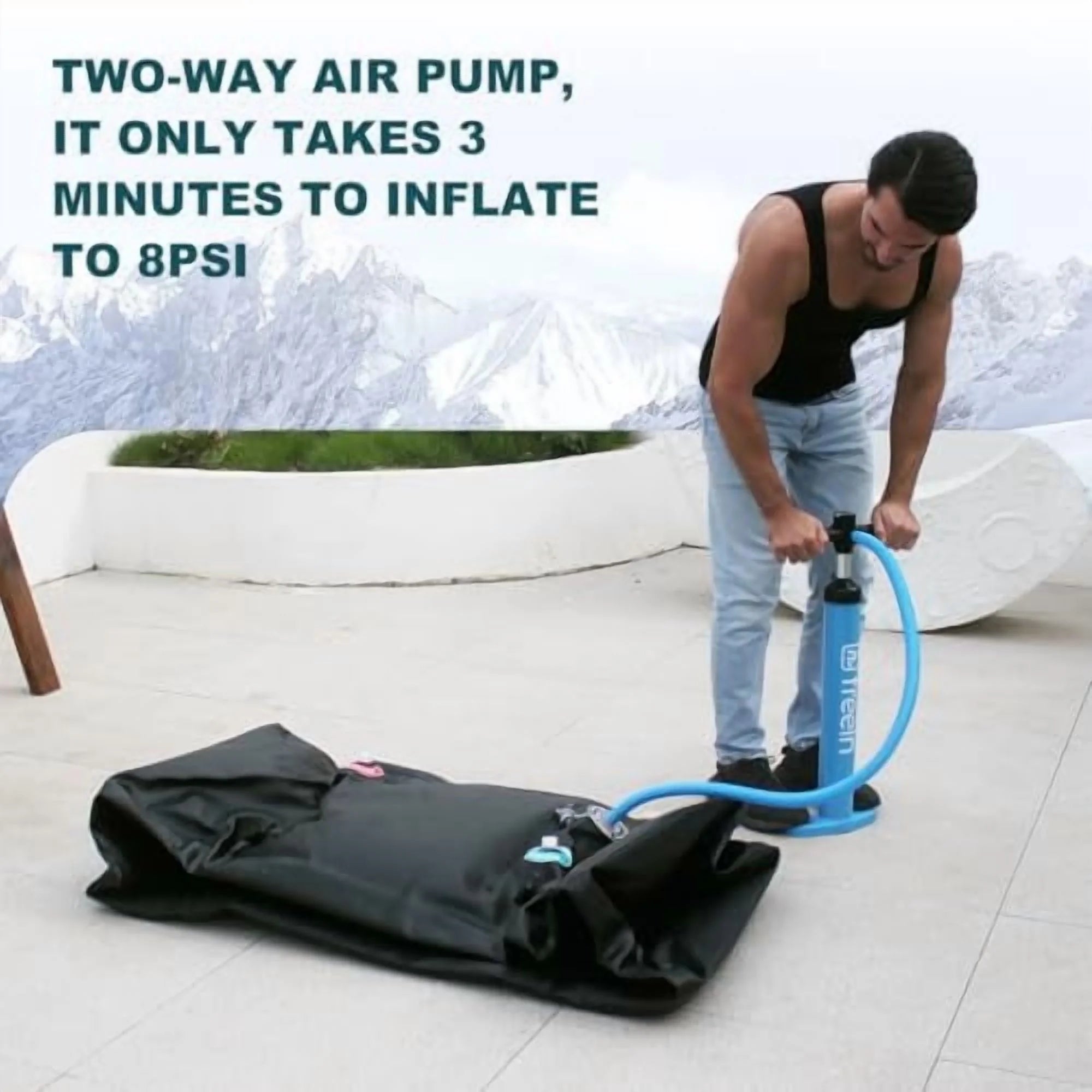 Ice Bath Tub with Water Chiller Compatibility- XL Cold Plunge Tub for Athletes - Outdoor, Portable, Inflatable - Recovery PRO 77" X 28"X 28"