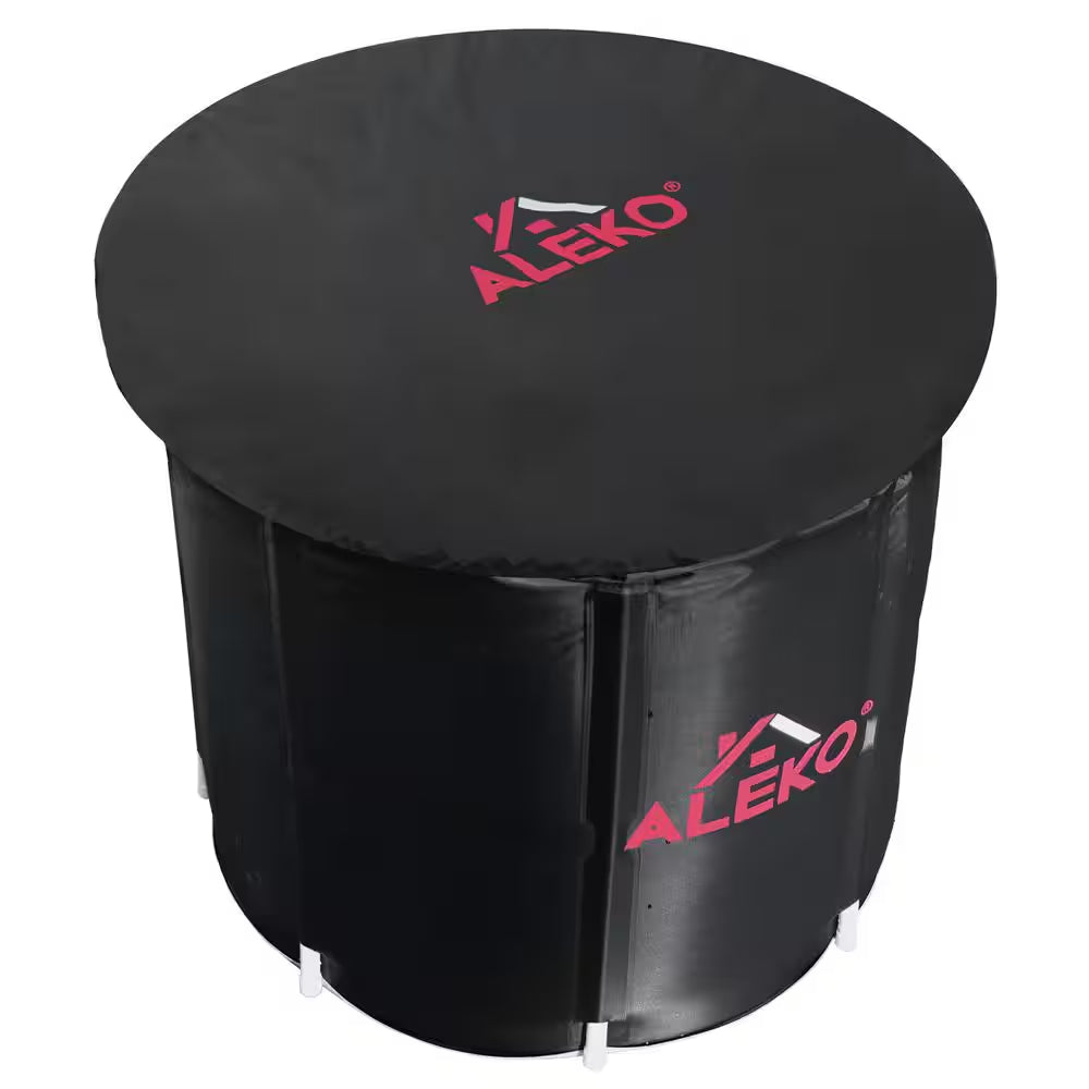 Portable Ice Bath 1-Person 0-Jet Cold Tub/Hot Tub Spa with Cover and Carry Bag