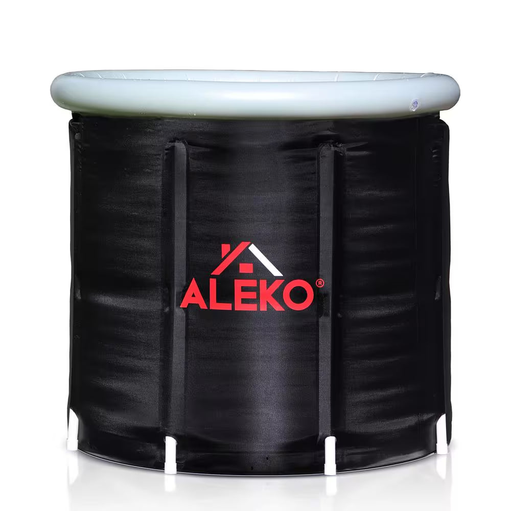 Portable Ice Bath 1-Person 0-Jet Cold Tub/Hot Tub Spa with Cover and Carry Bag