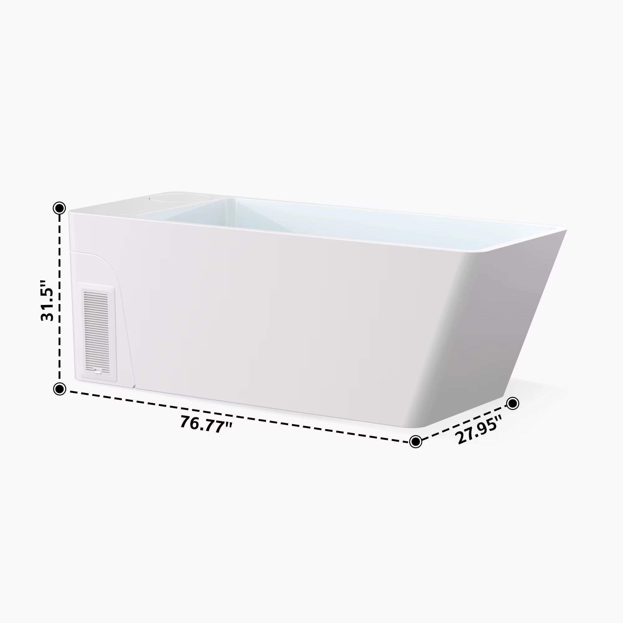 Sports Recovery Therapy Ice Bath Tub Wifi APP Control Acrylic Cold Plunge All in Bathing Athlete Spa Bathtub