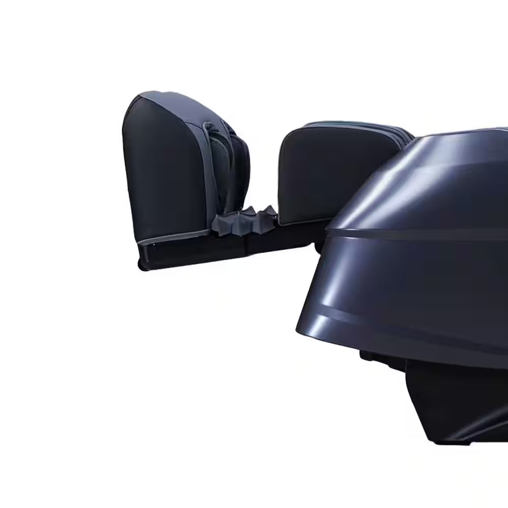 Rejuv Series Black Faux Leather Reclining 4D Massage Chair with Voice Recognition, Bluetooth Speakers and Heated Seat