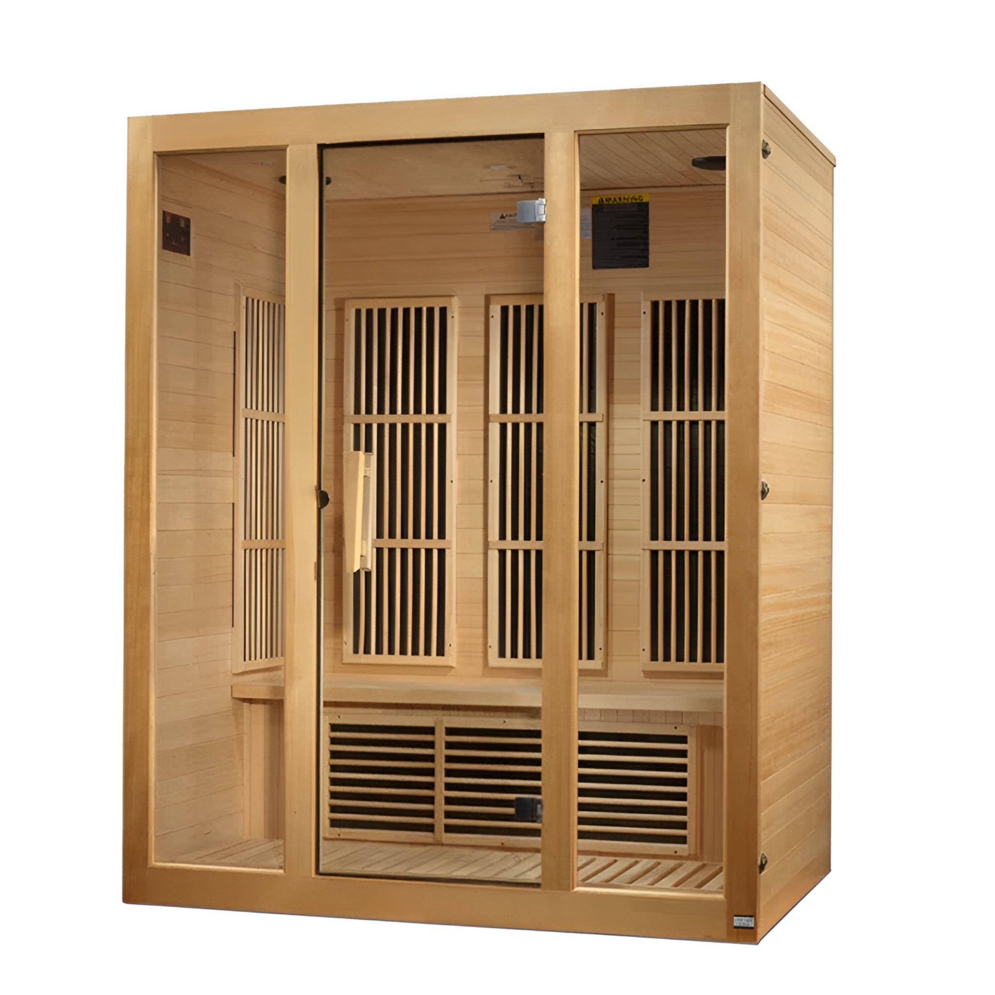Dynamic Bellevue 3-Person FAR Infrared Sauna with Bluetooth in Canadian Hemlock