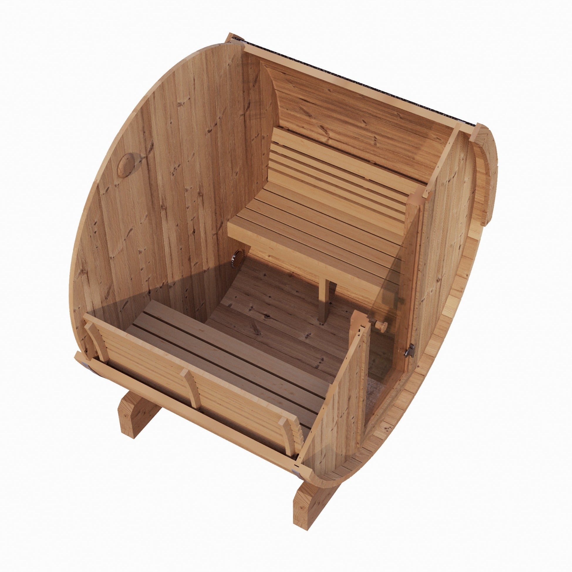 SaunaLife Model E6 2-Person Outdoor Barrel Sauna
