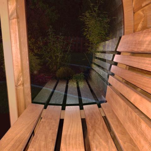 SaunaLife Model E7G 4-Person Outdoor Barrel Sauna