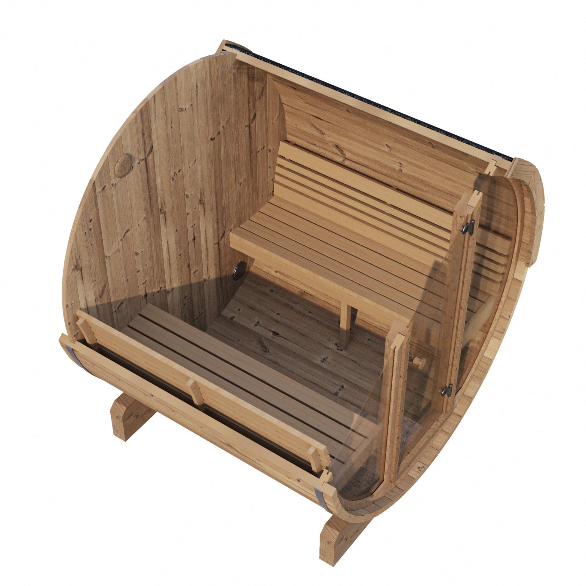 SaunaLife Model E7G 4-Person Outdoor Barrel Sauna