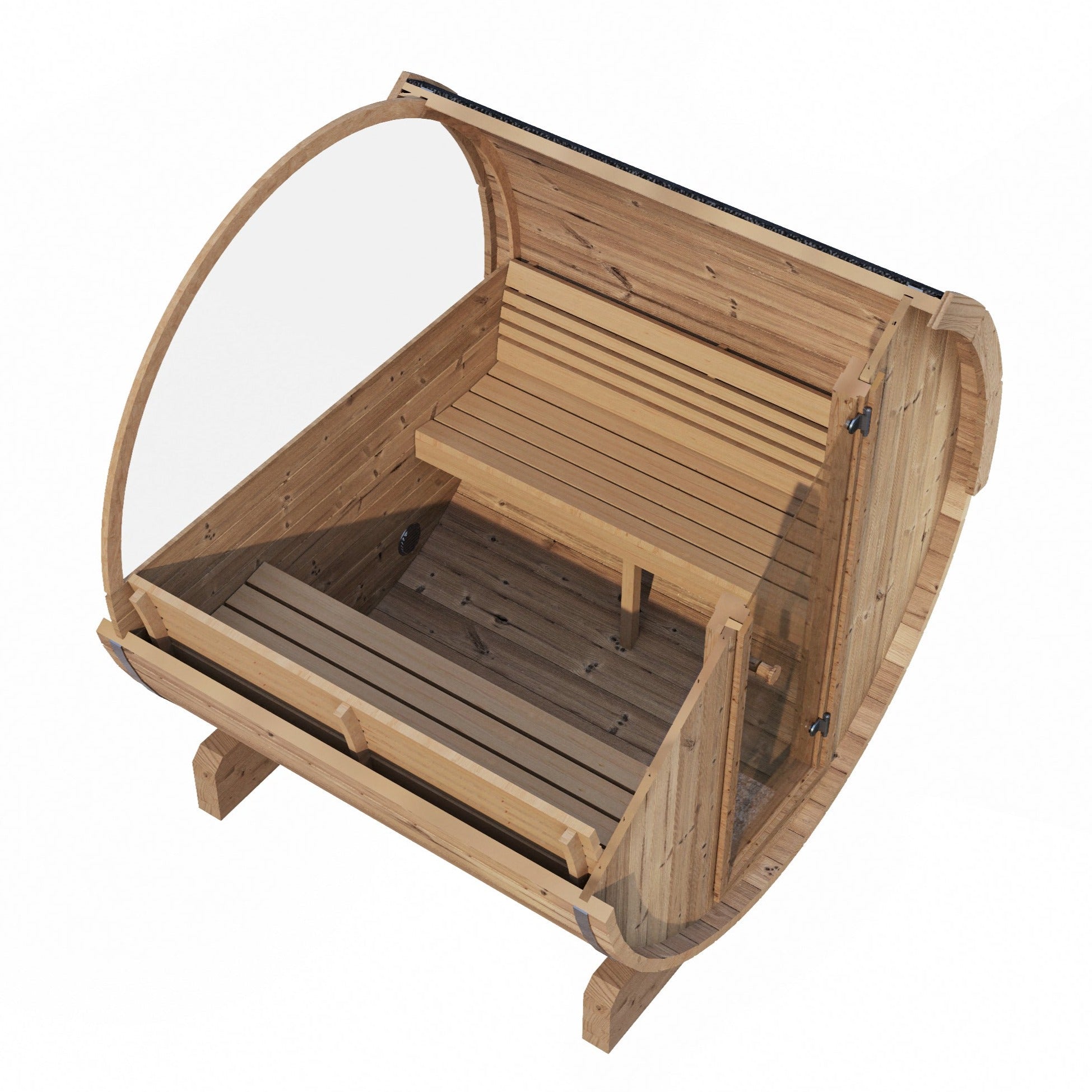 SaunaLife Model E7W 4-Person Outdoor Barrel Sauna