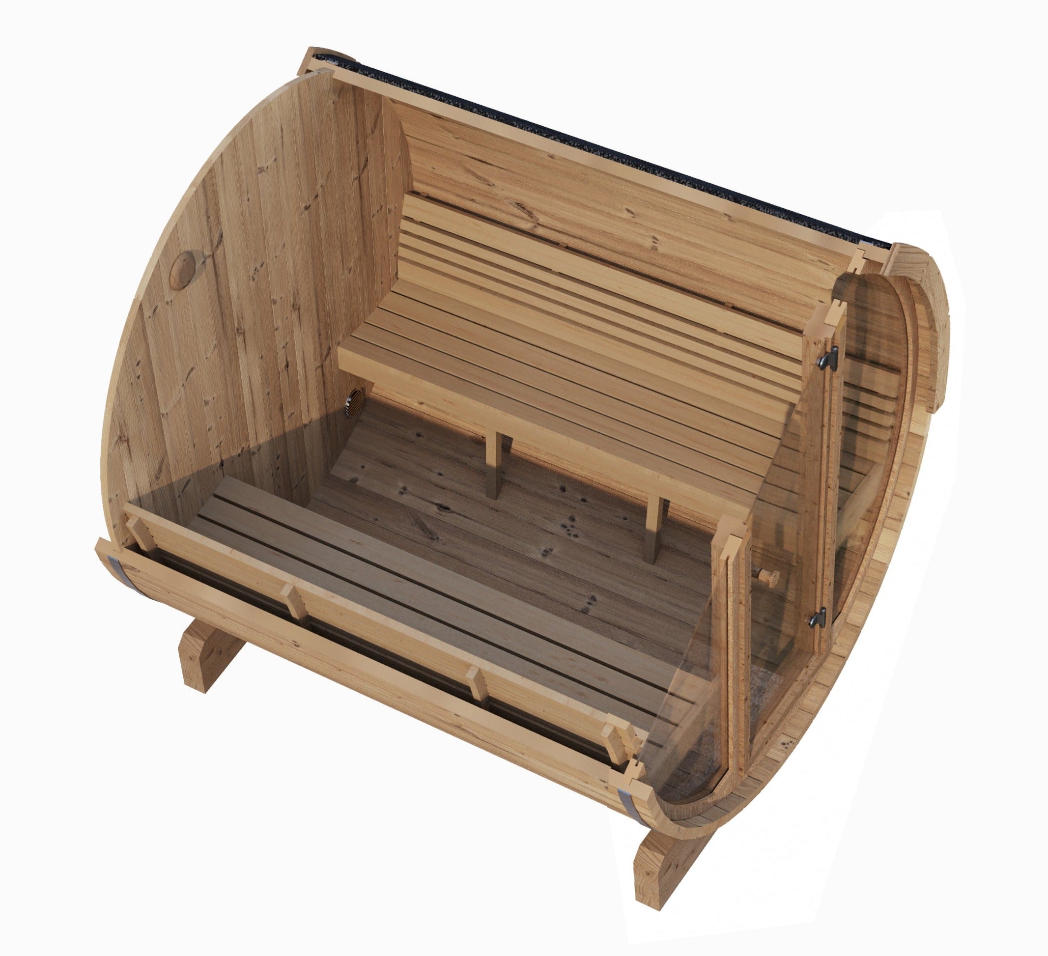 SaunaLife Model E8G 6-Person Outdoor Barrel Sauna