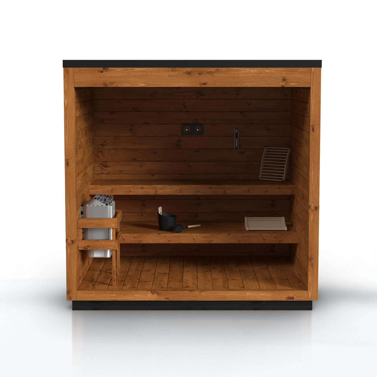 Aris 4-Person Outdoor Thermowood Traditional Wet/Dry Sauna