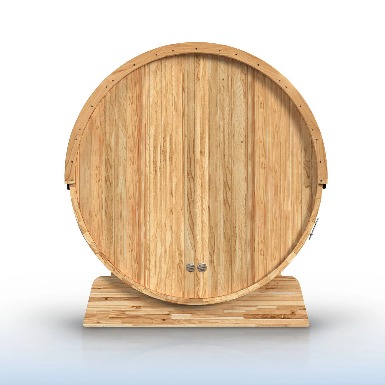 Liatris 2-4 Person Outdoor Rustic Cedar Traditional Barrel Wet/Dry Sauna with Porch