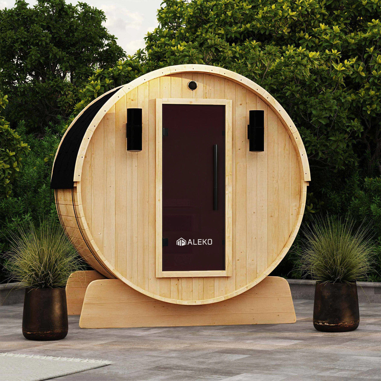 Anémona 3-4 Person Outdoor Finland Pine Traditional Barrel Wet/Dry Sauna
