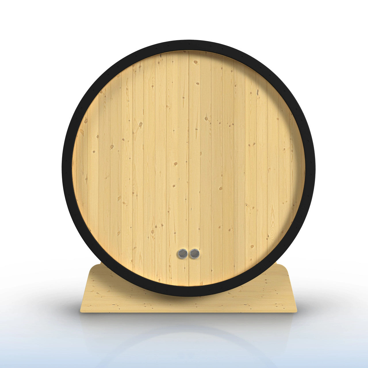 Celasia 2-4 Person Outdoor Finland Pine Traditional Barrel Wet/Dry Sauna with Porch