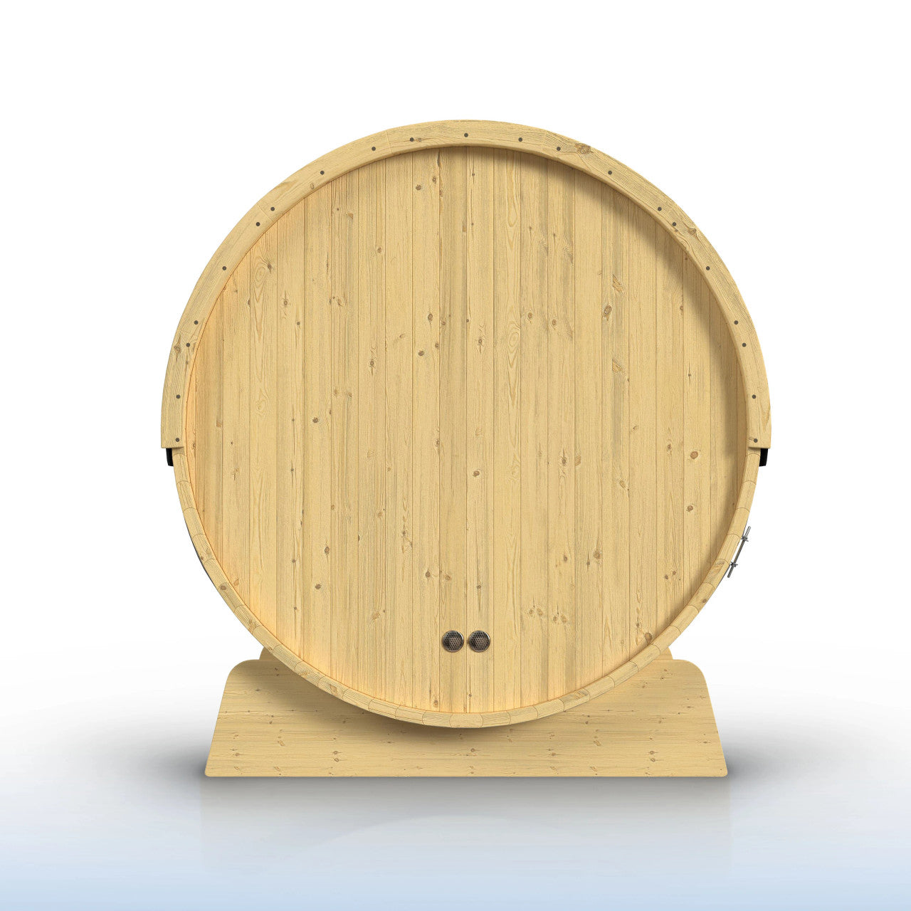 Anémona 2-4 Person Outdoor Finland Pine Traditional Barrel Wet/Dry Sauna with Porch