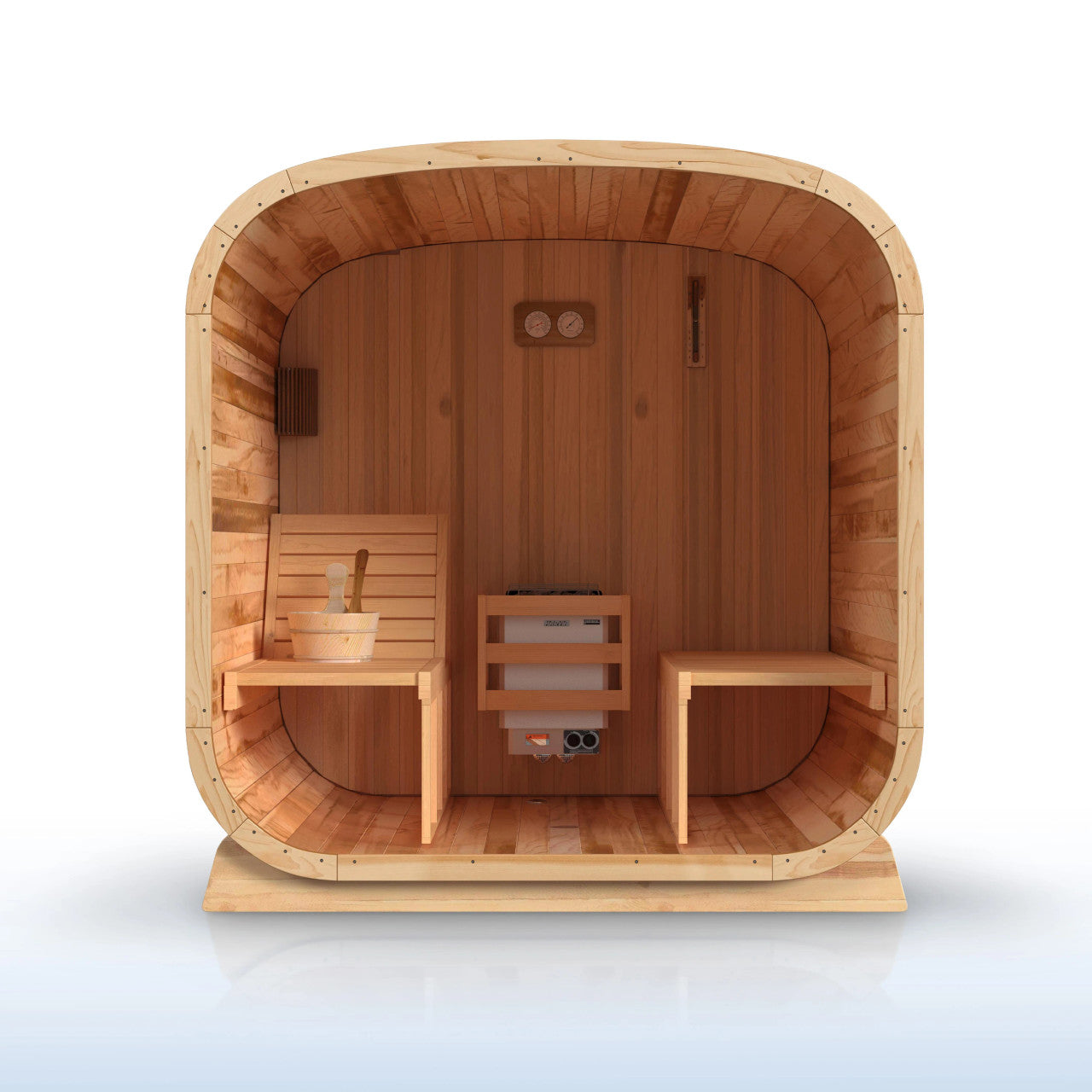 Arnica 4-Person Outdoor Rustic Cedar Traditional Square Wet/Dry Sauna