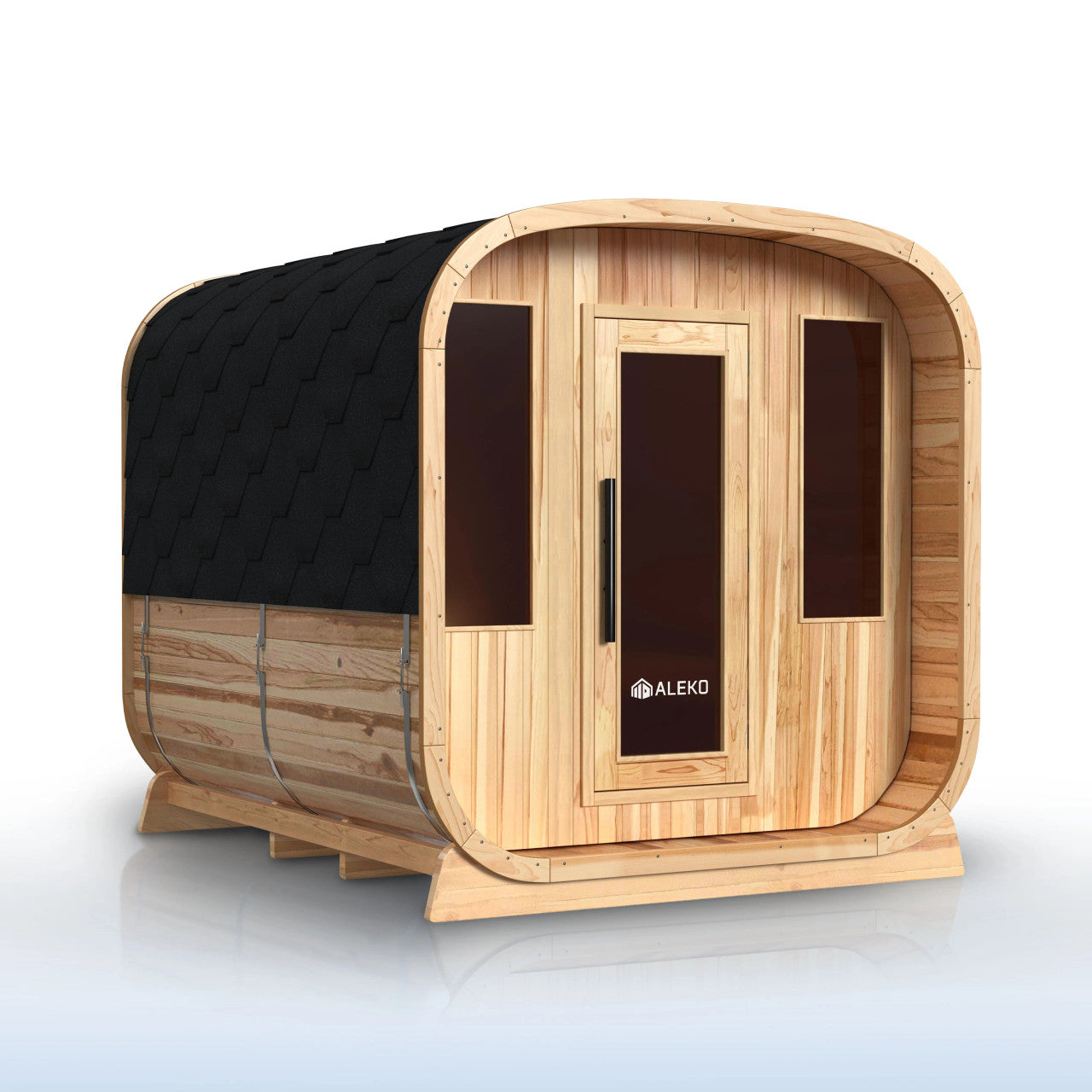 Arnica 6-Person Outdoor Rustic Cedar Traditional Square Wet/Dry Sauna