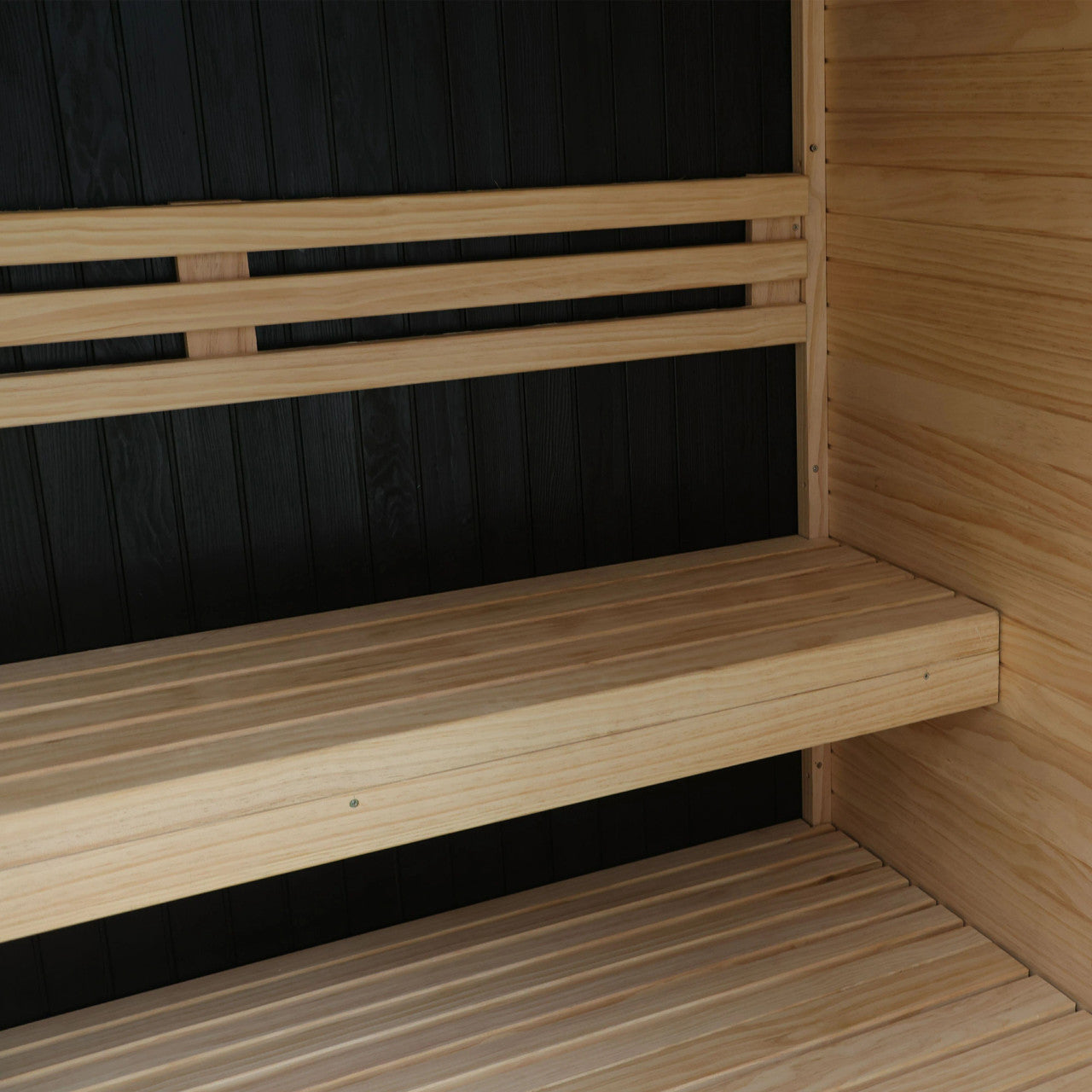 Orchid 3-Person Indoor Canadian Hemlock Traditional Wet/Dry Sauna with Black Finish