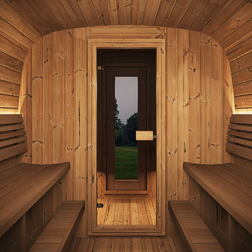 SaunaLife Model CL12GCP 8-Person Outdoor Traditional Sauna