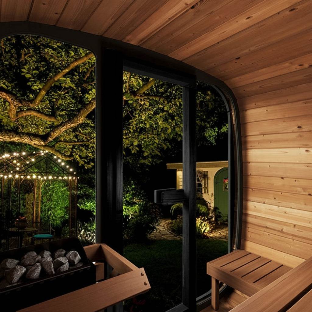 SaunaLife Model CL5G 4-Person Outdoor Cube Sauna