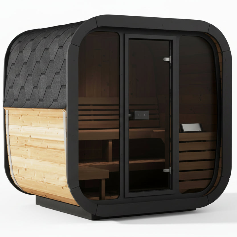 SaunaLife Model CL5G 4-Person Outdoor Cube Sauna