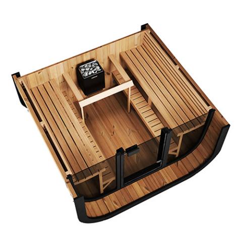 SaunaLife Model CL7G 6-Person Outdoor Cube Sauna