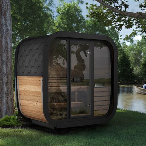 SaunaLife Model CL4G 3-Person Outdoor Cube Sauna