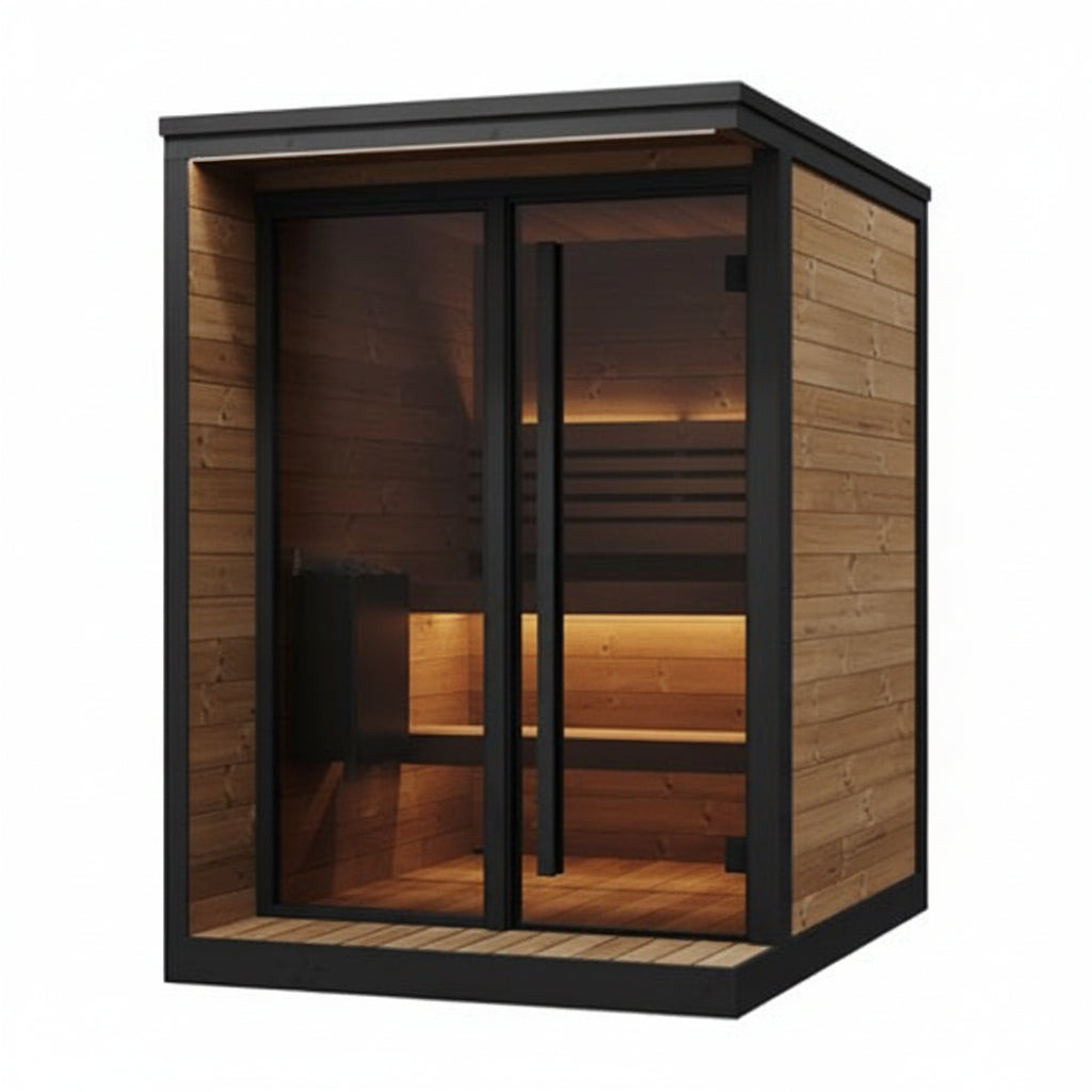 SaunaLife Model GL4 4-Person Luxury Outdoor Traditional Sauna