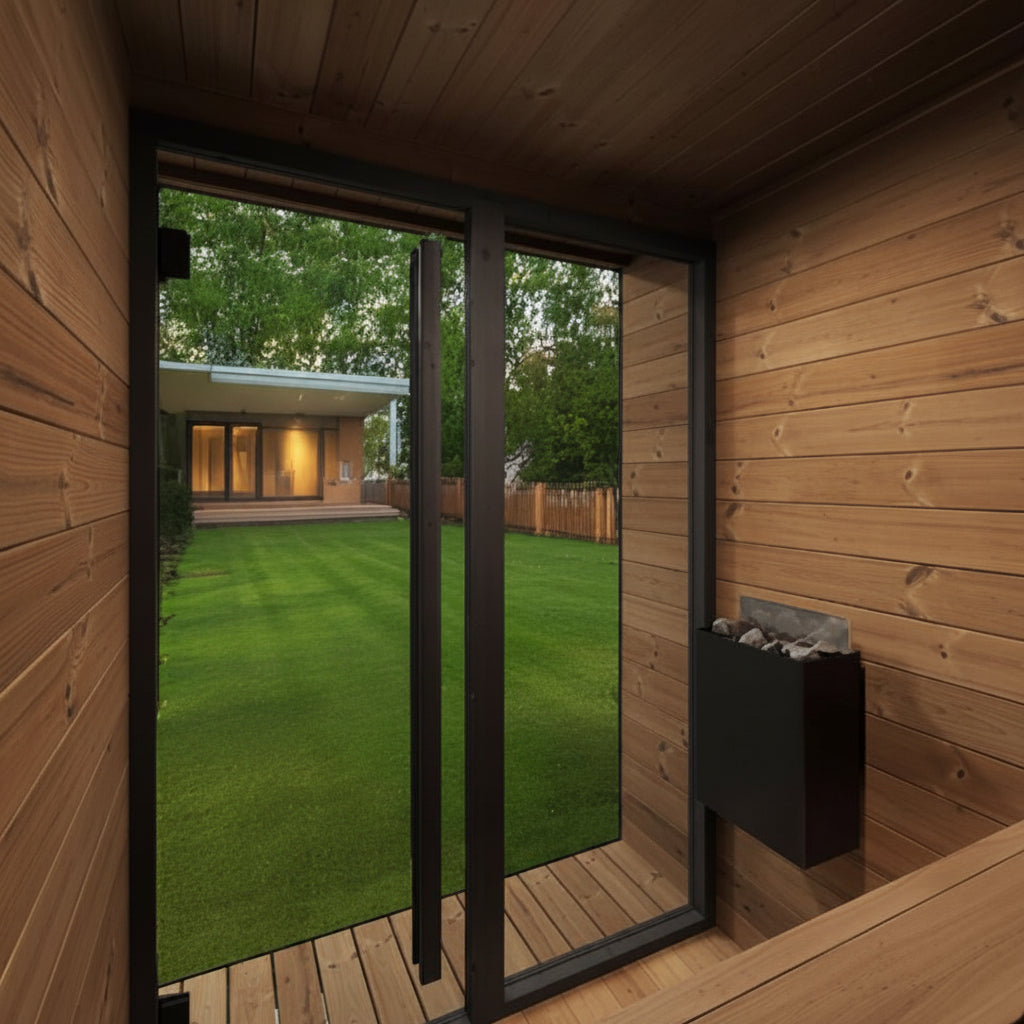 SaunaLife Model GL4 4-Person Luxury Outdoor Traditional Sauna