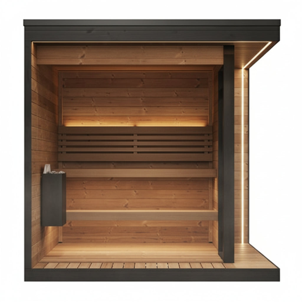 SaunaLife Model GL6 6-Person Luxury Outdoor Traditional Sauna