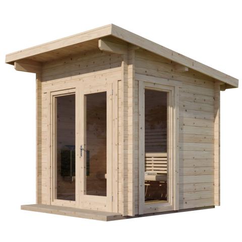 SaunaLife Model G4 6-Person Outdoor Cabin Sauna Kit