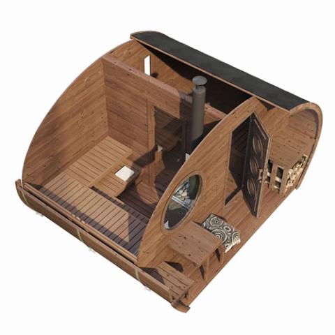SaunaLife Model G11 8-Person Outdoor Traditional Sauna