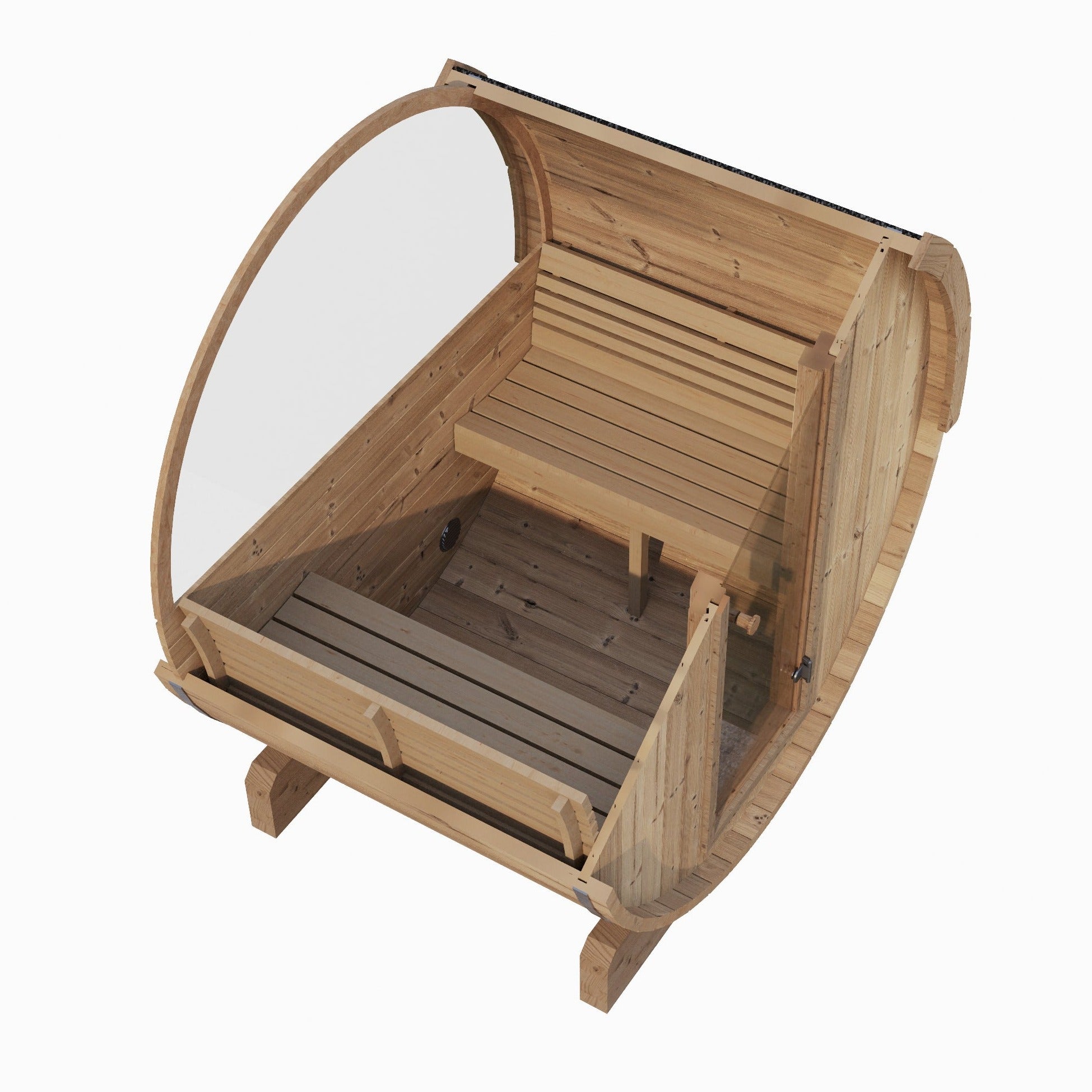 SaunaLife Model E6W 2-Person Outdoor Barrel Sauna