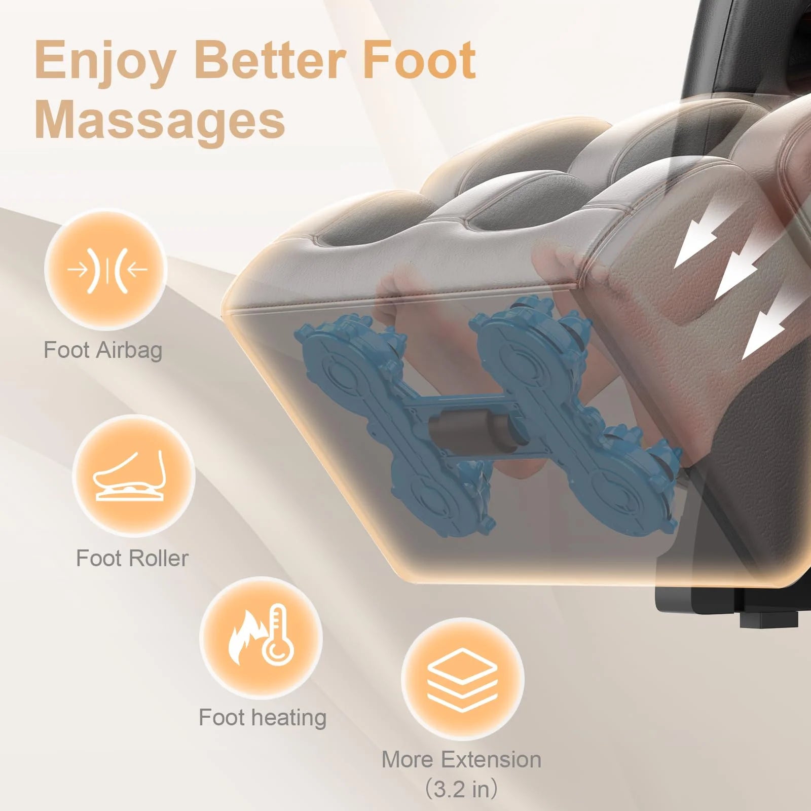 Massage Chair Full Body, Zero Gravity Massage Chair with 10 Fix Rollers, Heating, Foot Massage, Bluetooth Speaker, Touch Screen Controller, Fit Office and Home, Black