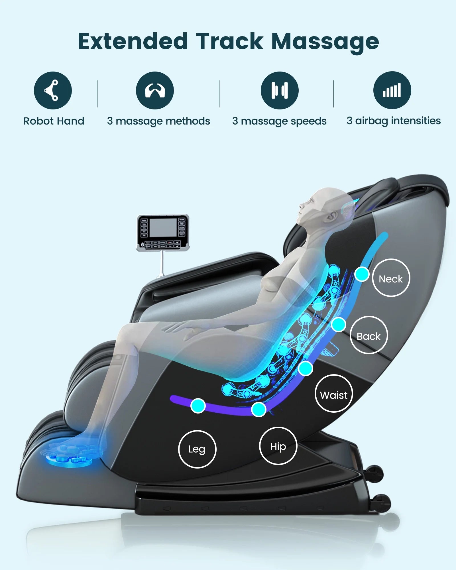 4D Massage Chair, Full Body Recliner with Zero Gravity, Heating