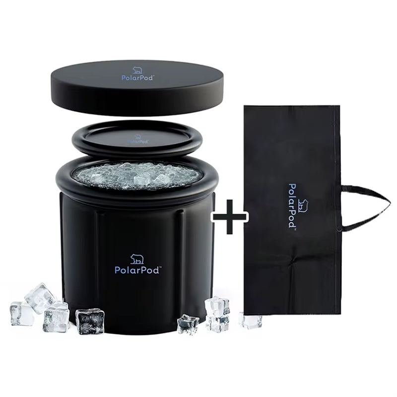 Portable Recovery Ice Bath Tub with Lid and Cover Inflatable round Ice Plunge for Athletes