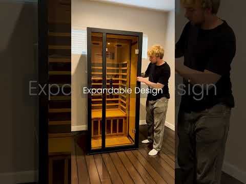 Oasis 1-Person Indoor Canadian Hemlock Infrared Sauna – Black Finish