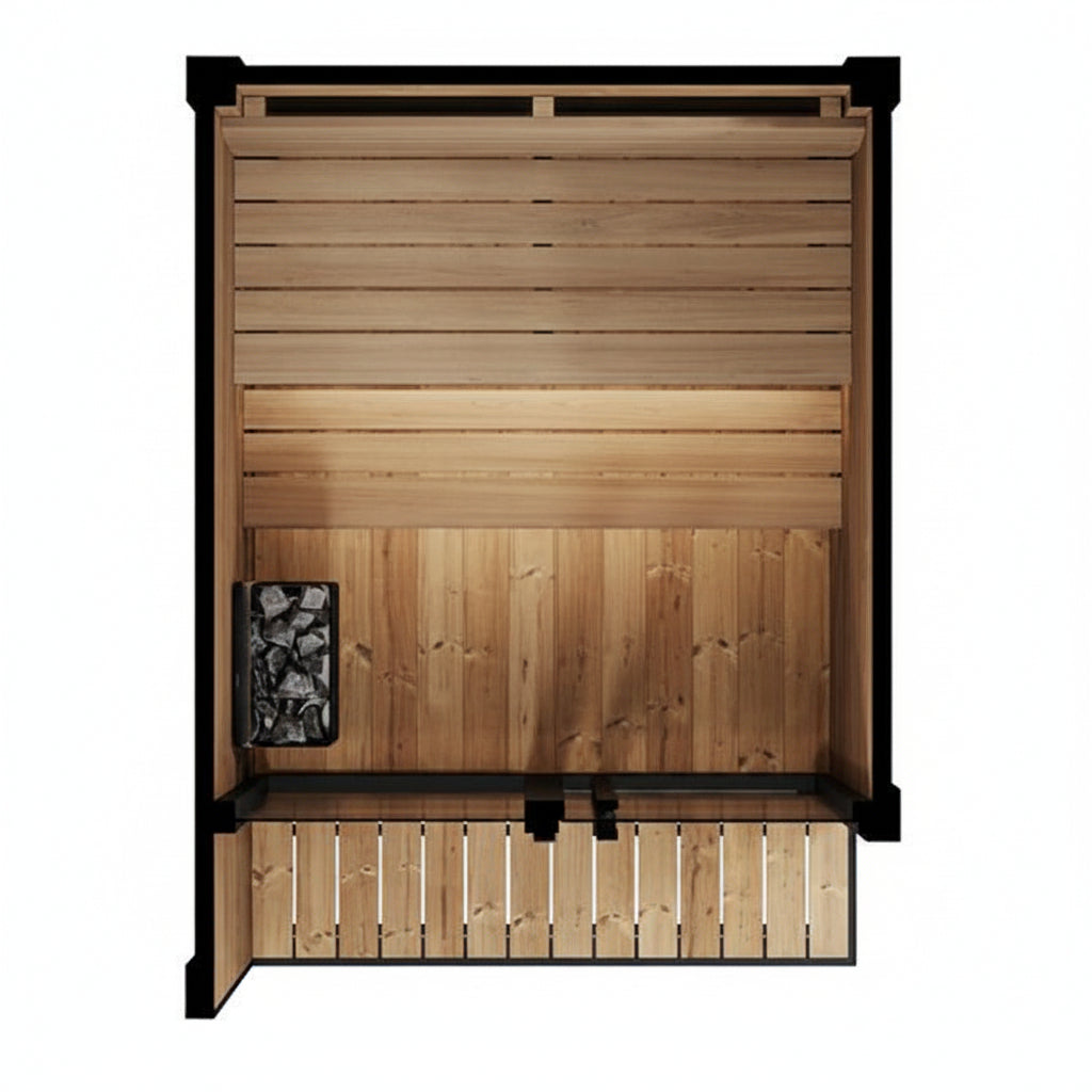 SaunaLife Model GL4 4-Person Luxury Outdoor Traditional Sauna