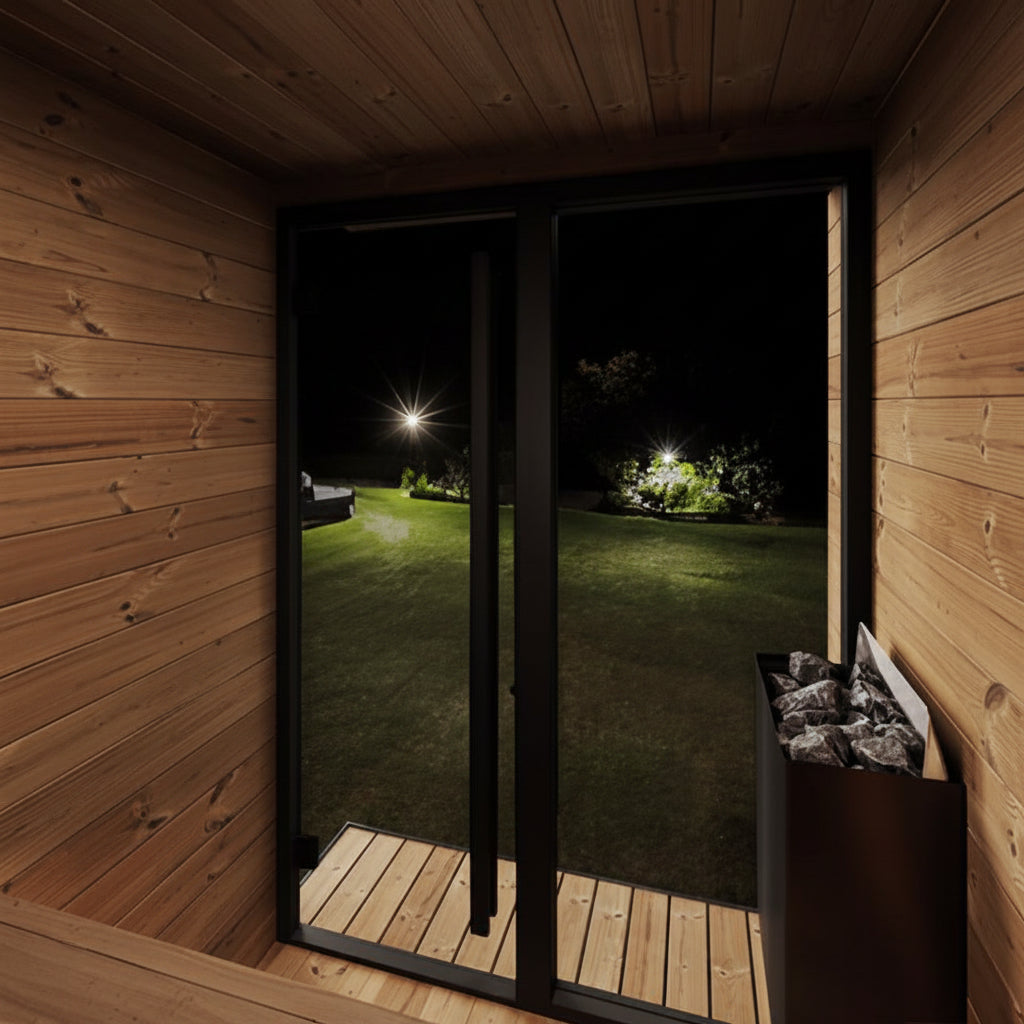 SaunaLife Model GL4 4-Person Luxury Outdoor Traditional Sauna
