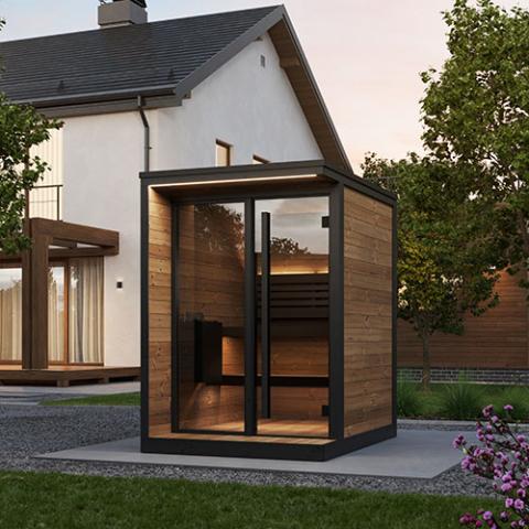 SaunaLife Model GL4 4-Person Luxury Outdoor Traditional Sauna