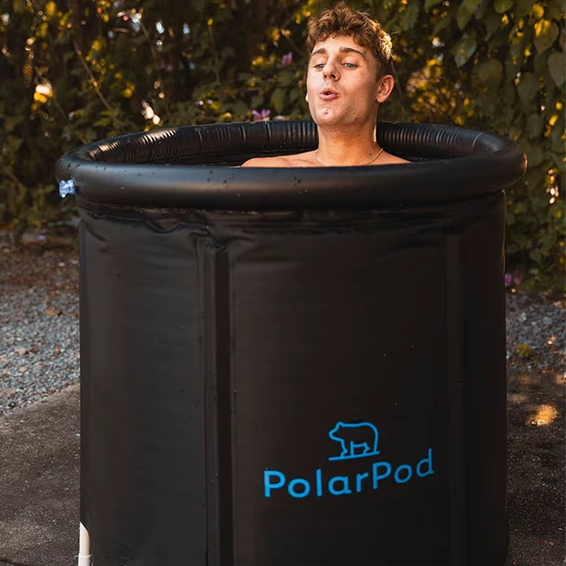 Portable Recovery Ice Bath Tub with Lid and Cover Inflatable round Ice Plunge for Athletes