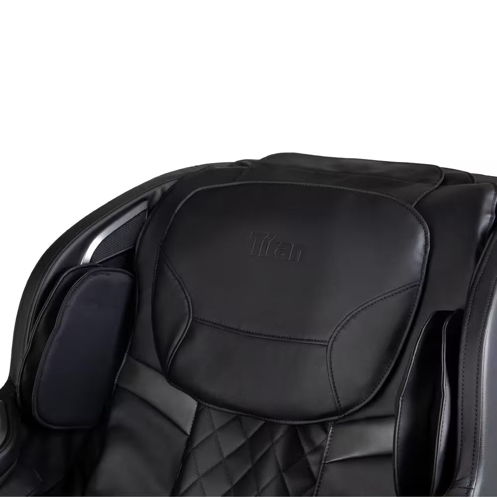Regal Series Black Faux Leather Reclining 2D Massage Chair with 8 Massage Chair Rollers and 2-Stage Zero Gravity