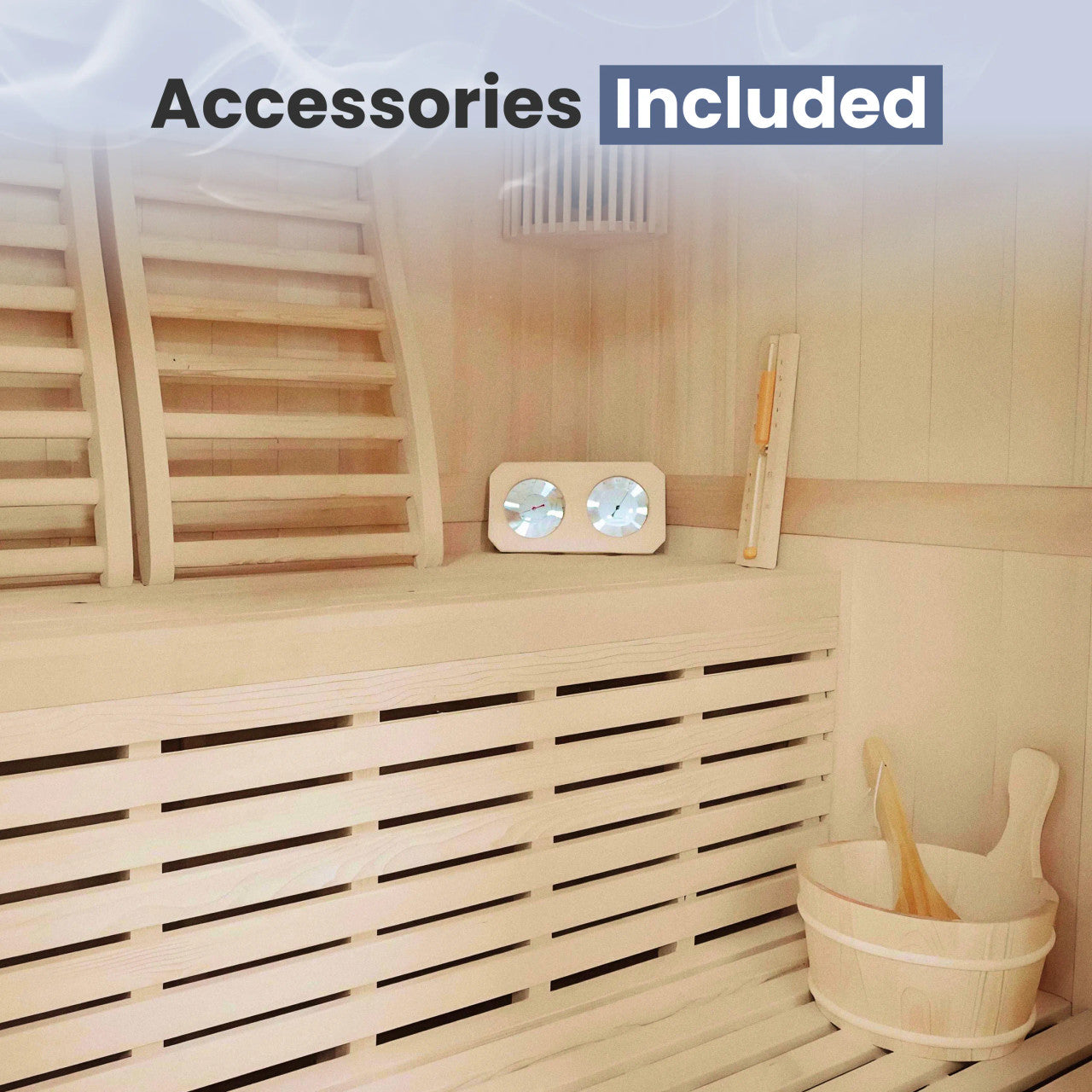 Viola 4-Person Indoor Canadian Hemlock Traditional Wet/Dry Sauna with Black Finish