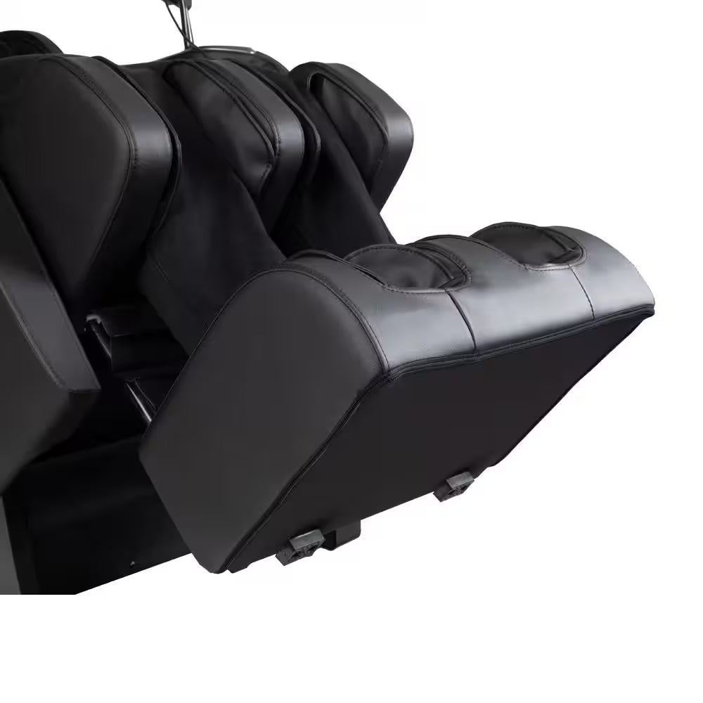 Regal Series Black Faux Leather Reclining 2D Massage Chair with 8 Massage Chair Rollers and 2-Stage Zero Gravity