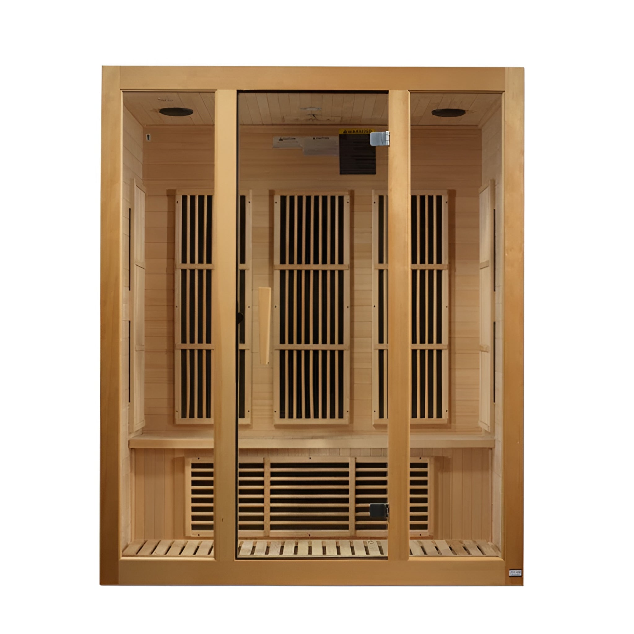 Dynamic Bellevue 3-Person FAR Infrared Sauna with Bluetooth in Canadian Hemlock