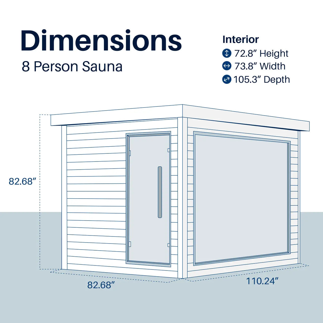 Camellia 7-8 Person Outdoor Red Cedar Traditional Wet/Dry Sauna with Black Finish