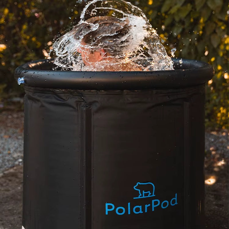 Portable Recovery Ice Bath Tub with Lid and Cover Inflatable round Ice Plunge for Athletes