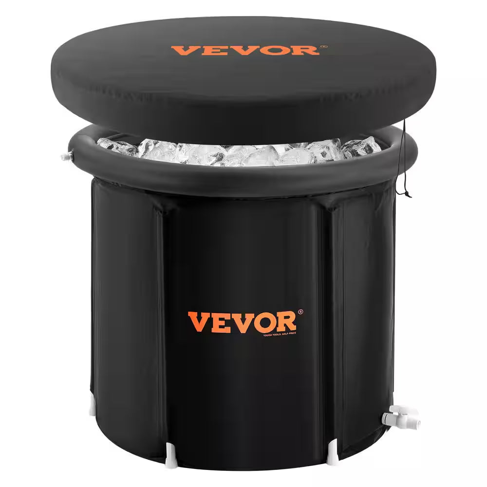 98 Gal. Ice Bath Tub, Cold Water Therapy Plunge Tub for Athlete, 1-Person 1-Jet Portable Outdoor Ice Barrel Plunge Pool