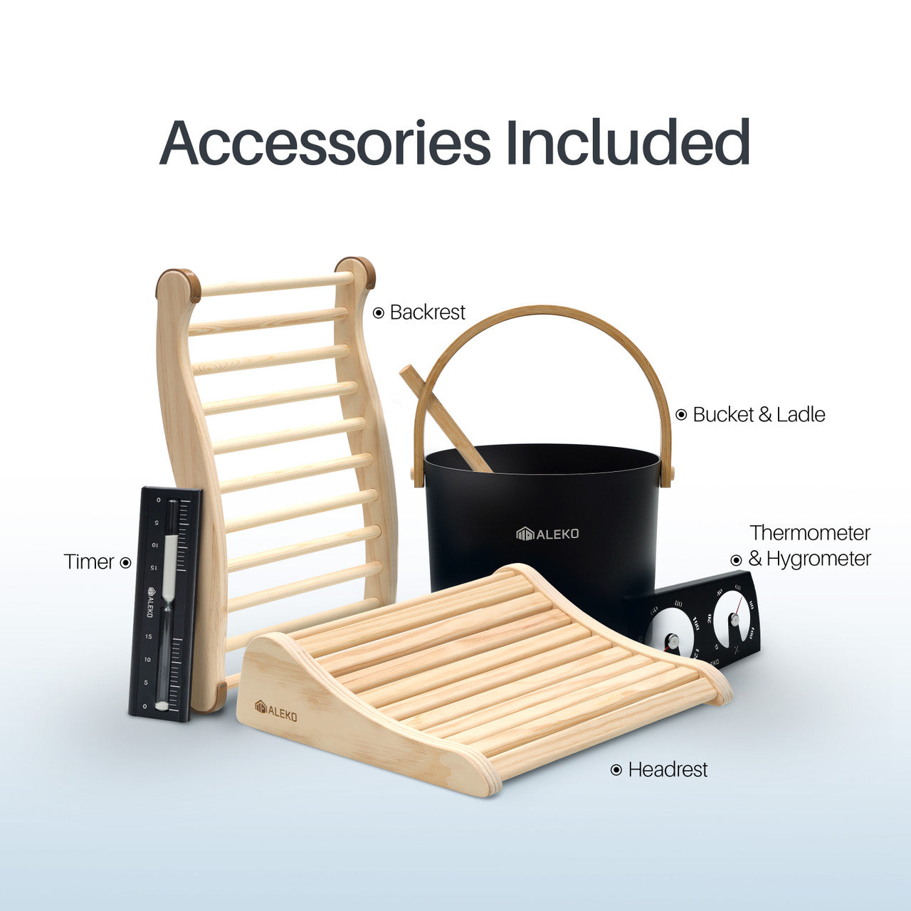 Selenia 4-Person Outdoor Red Cedar Traditional Wet/Dry Sauna with Black Accents