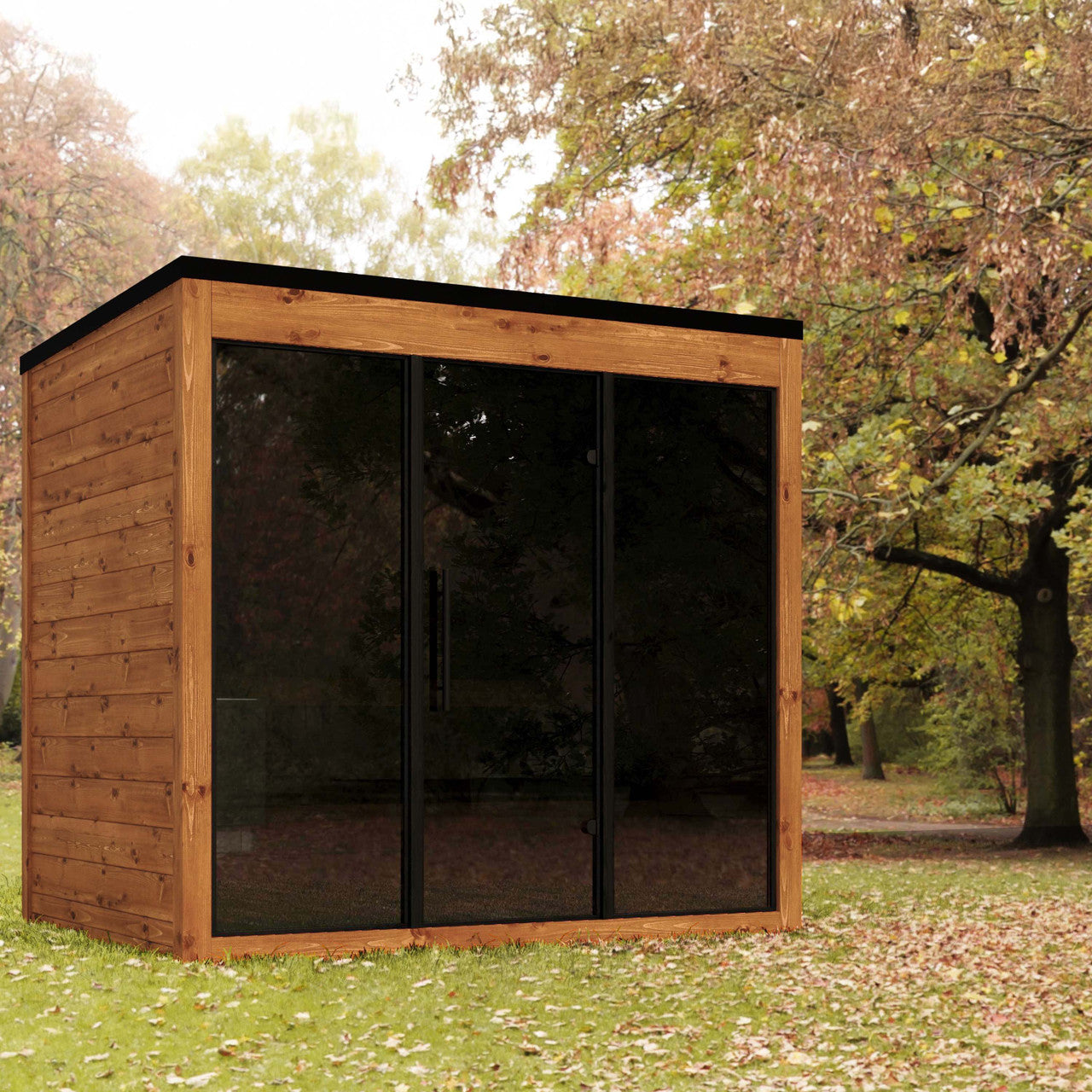 Aris 4-Person Outdoor Thermowood Traditional Wet/Dry Sauna